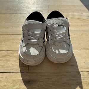 Vans Kids White and Black Sneakers